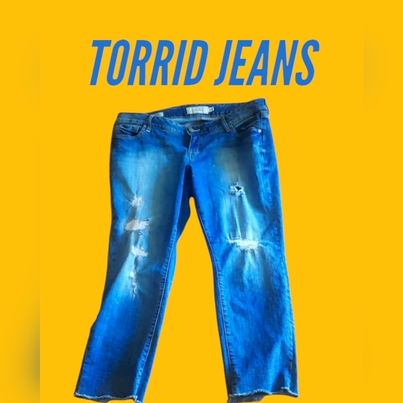 TORRID Boyfriend jeans sz 14 plus size - Picture 1 of 5